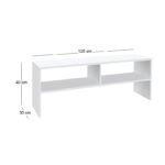 Έπιπλο τηλεόρασης Beirut Megapap χρώμα λευκό 120x30x40εκ. - Image 3