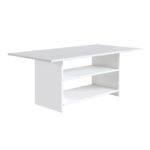 Τραπεζάκι σαλονιού Dallas Megapap χρώμα λευκό 90x50x60εκ. - Image 2