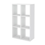 Βιβλιοθήκη Cube Megapap χρώμα λευκό 60x20x90εκ. - Image 2