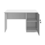 Γραφείο εργασίας με κλειδαριά Moto Megapap χρώμα λευκό 110x60x75εκ. - Image 3