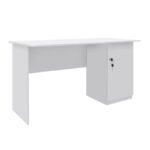 Γραφείο εργασίας με κλειδαριά Moto Megapap χρώμα λευκό 140x60x75εκ. - Image 3