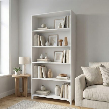 Βρες το Βιβλιοθήκη Kafka Megapap χρώμα λευκό 70x30x188εκ. σε μοναδική τιμή στο clickforshop.gr