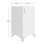 Ντουλάπι με κλειδαριά Rene Megapap χρώμα λευκό 29x29x68εκ. - Image 5