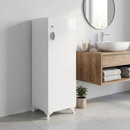 Βρες το Ντουλάπι με κλειδαριά Zehra Megapap χρώμα λευκό 30x32x108εκ. σε μοναδική τιμή στο clickforshop.gr