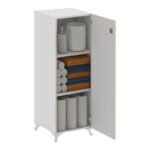 Ντουλάπι με κλειδαριά Zehra Megapap χρώμα λευκό 30x32x108εκ. - Image 2