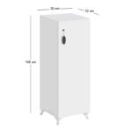 Ντουλάπι με κλειδαριά Zehra Megapap χρώμα λευκό 30x32x108εκ. - Image 5