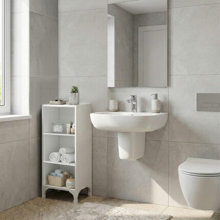 Βρες το Βιβλιοθήκη - Ραφιέρα Clare Megapap χρώμα λευκό 30x20x88εκ. σε μοναδική τιμή στο clickforshop.gr