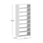 Παπουτσοθήκη Goya Megapap χρώμα λευκό 70x30x160εκ. - Image 3