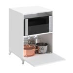 Έπιπλο κουζίνας για φουρνάκι Nadine Megapap χρώμα λευκό 60x57x85εκ. - Image 2