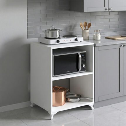 Βρες το Έπιπλο κουζίνας για φουρνάκι Nadine Megapap χρώμα λευκό 60x56x85εκ. σε μοναδική τιμή στο clickforshop.gr