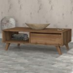 Τραπεζάκι σαλονιού Aster Megapap χρώμα καρυδί 120x56x40εκ. - Image 2