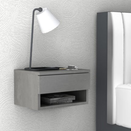 Βρες το Κομοδίνο επιτοίχιο Mary Megapap χρώμα γκρι σκυροδέματος 40x30x23εκ. σε μοναδική τιμή στο clickforshop.gr