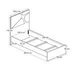 Κρεβάτι Bergamo Megapap χρώμα φυσικό οξιάς 100x200εκ. - Image 5
