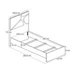 Κρεβάτι Bergamo Megapap χρώμα φυσικό οξιάς 120x200εκ. - Image 5