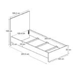 Κρεβάτι Troy Megapap χρώμα φυσικό οξιάς 100x200εκ. - Image 5