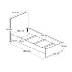 Κρεβάτι Troy Megapap χρώμα φυσικό οξιάς 120x200εκ. - Image 5