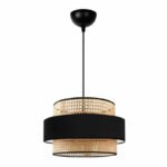 Βρες το Φωτιστικό οροφής Orvia Megapap E27 ρατάν μονόφωτο χρώμα φυσικό - μαύρο Ø30x70εκ. σε μοναδική τιμή στο clickforshop.gr