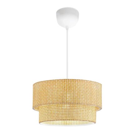 Βρες το Φωτιστικό οροφής Sora Megapap E27 ύφασμα PVC μονόφωτο χρώμα μπεζ Ø30x70εκ. σε μοναδική τιμή στο clickforshop.gr