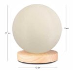 Φωτιστικό επιτραπέζιο Lumo Megapap E14 ξύλινο - Pvc χρώμα φυσικό - κρεμ Ø12x17εκ. - Image 3
