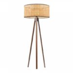 Βρες το Φωτιστικό δαπέδου Rivo Megapap E27 ξύλινο - ρατάν χρώμα φυσικό Ø38x140εκ. σε μοναδική τιμή στο clickforshop.gr