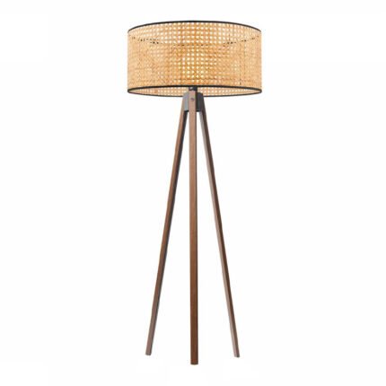 Βρες το Φωτιστικό δαπέδου Rivo Megapap E27 ξύλινο - ρατάν χρώμα φυσικό Ø38x140εκ. σε μοναδική τιμή στο clickforshop.gr