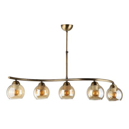 Βρες το Φωτιστικό οροφής Larissa Megapap E27 μεταλλικό πεντάφωτο χρώμα μπρονζέ 90x25x60εκ. σε μοναδική τιμή στο clickforshop.gr