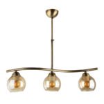 Βρες το Φωτιστικό οροφής Larissa Megapap E27 μεταλλικό τρίφωτο χρώμα μπρονζέ 65x13x60εκ. σε μοναδική τιμή στο clickforshop.gr