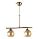 Βρες το Φωτιστικό οροφής Larissa Megapap E27 μεταλλικό δίφωτο χρώμα μπρονζέ 45x13x60εκ. σε μοναδική τιμή στο clickforshop.gr