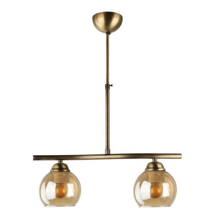 Βρες το Φωτιστικό οροφής Larissa Megapap E27 μεταλλικό δίφωτο χρώμα μπρονζέ 45x13x60εκ. σε μοναδική τιμή στο clickforshop.gr