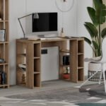 Βρες το Γραφείο εργασίας Colmar Megapap χρώμα ανοιχτό καρυδί 106x50x75εκ. σε μοναδική τιμή στο clickforshop.gr