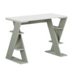 Γραφείο εργασίας Papillon Megapap χρώμα ash green - λευκό 106x50x75εκ - Image 4