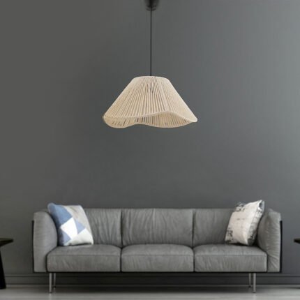 Βρες το Φωτιστικό οροφής Sukne Megapap E27 από σχοινί μονόφωτο χρώμα εκρού Ø35x60εκ. σε μοναδική τιμή στο clickforshop.gr