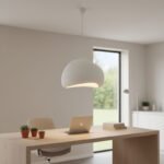 Φωτιστικό οροφής Nua Megapap E27 fiberglass μονόφωτο χρώμα λευκό 40x38x120εκ. - Image 2