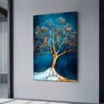 Πίνακας σε καμβά "Golden Tree" Megapap ψηφιακής εκτύπωσης 70x100x3εκ. - Image 2