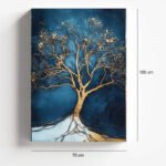 Πίνακας σε καμβά "Golden Tree" Megapap ψηφιακής εκτύπωσης 70x100x3εκ. - Image 4