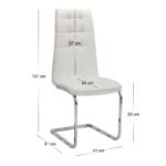 Σετ τραπεζαρία 5τμχ Darlen - Vela Megapap χρώμα λευκό 125x72x74εκ. - Image 5