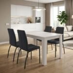 Βρες το Σετ τραπεζαρία 5τμχ Darlen - Fina Megapap χρώμα λευκό - ανθρακί 125x72x74εκ. σε μοναδική τιμή στο clickforshop.gr