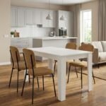 Βρες το Σετ τραπεζαρία 5τμχ Darlen - Kevin Megapap χρώμα λευκό - μουσταρδί 125x72x74εκ. σε μοναδική τιμή στο clickforshop.gr