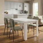 Βρες το Σετ τραπεζαρία 5τμχ Darlen - Kevin Megapap χρώμα λευκό - λαδί 125x72x74εκ. σε μοναδική τιμή στο clickforshop.gr