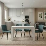 Βρες το Σετ τραπεζαρία 5τμχ Darlen - Chiara Megapap χρώμα λευκό - πράσινο 125x72x74εκ. σε μοναδική τιμή στο clickforshop.gr