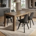 Βρες το Σετ τραπεζαρία 5τμχ Darlen - Viva Megapap χρώμα καρυδί - μαύρο 125x72x74εκ. σε μοναδική τιμή στο clickforshop.gr