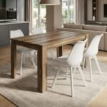 Βρες το Σετ τραπεζαρία 5τμχ Darlen - Viva Megapap χρώμα καρυδί - λευκό 125x72x74εκ. σε μοναδική τιμή στο clickforshop.gr