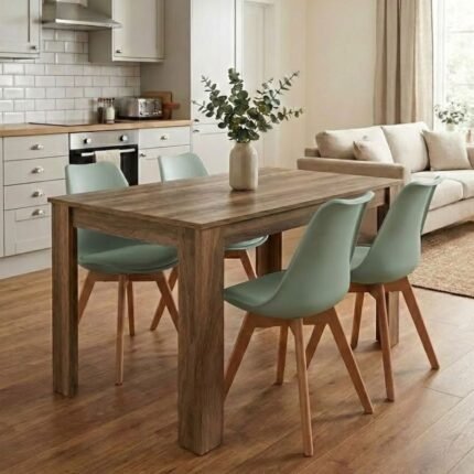 Βρες το Σετ τραπεζαρία 5τμχ Darlen - Viva Megapap χρώμα καρυδί - φυστικί 125x72x74εκ. σε μοναδική τιμή στο clickforshop.gr