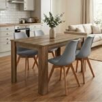 Βρες το Σετ τραπεζαρία 5τμχ Darlen - Viva Megapap χρώμα καρυδί - γκρι 125x72x74εκ. σε μοναδική τιμή στο clickforshop.gr