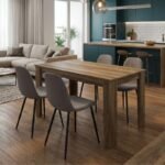 Βρες το Σετ τραπεζαρία 5τμχ Darlen - Iris Megapap χρώμα καρυδί - ανοιχτό μπεζ 125x72x74εκ. σε μοναδική τιμή στο clickforshop.gr