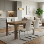 Βρες το Σετ τραπεζαρία 5τμχ Darlen - Vela Megapap χρώμα καρυδί - λευκό 125x72x74εκ. σε μοναδική τιμή στο clickforshop.gr