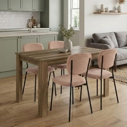 Βρες το Σετ τραπεζαρία 5τμχ Darlen - Kevin Megapap χρώμα καρυδί - μόκα 125x72x74εκ. σε μοναδική τιμή στο clickforshop.gr