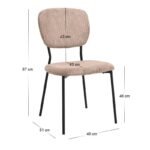 Σετ τραπεζαρία 5τμχ Darlen - Kevin Megapap χρώμα καρυδί - μόκα 125x72x74εκ. - Image 5