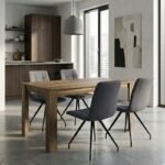 Βρες το Σετ τραπεζαρία 5τμχ Darlen - Bianca Megapap χρώμα καρυδί - γκρι 125x72x74εκ. σε μοναδική τιμή στο clickforshop.gr