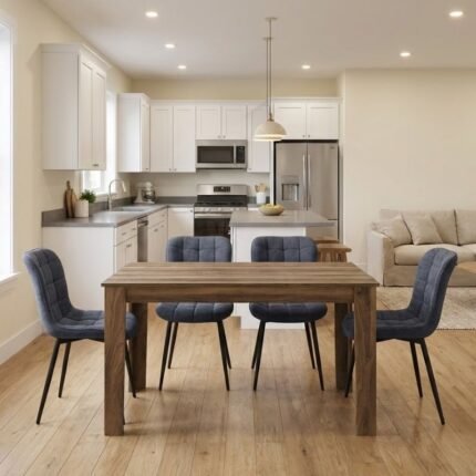 Βρες το Σετ τραπεζαρία 5τμχ Darlen - Chiara Megapap χρώμα καρυδί - ανθρακί 125x72x74εκ. σε μοναδική τιμή στο clickforshop.gr